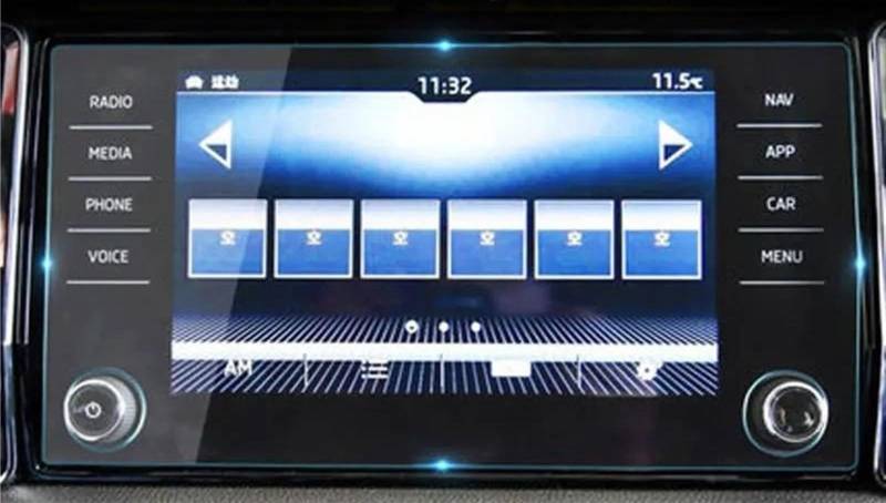 EQAUHYB Auto-Bildschirmfolie Kompatibel mit Skoda für Kodiaq 2017 2018 2019 2020 8 Zoll Auto GPS Navigation Armaturenbrett Displayschutzfolie aus gehärtetem Glas(8 inch GPS) von EQAUHYB