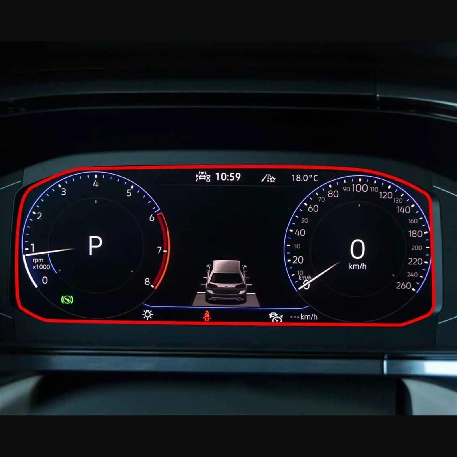 EQAUHYB Auto-Bildschirmfolie Kompatibel mit VW für Taos für T-Cross 2021 2022 Auto-GPS-Navigations-Armaturenbrett Displayschutzfolie aus gehärtetem Glas(Dash Board) von EQAUHYB