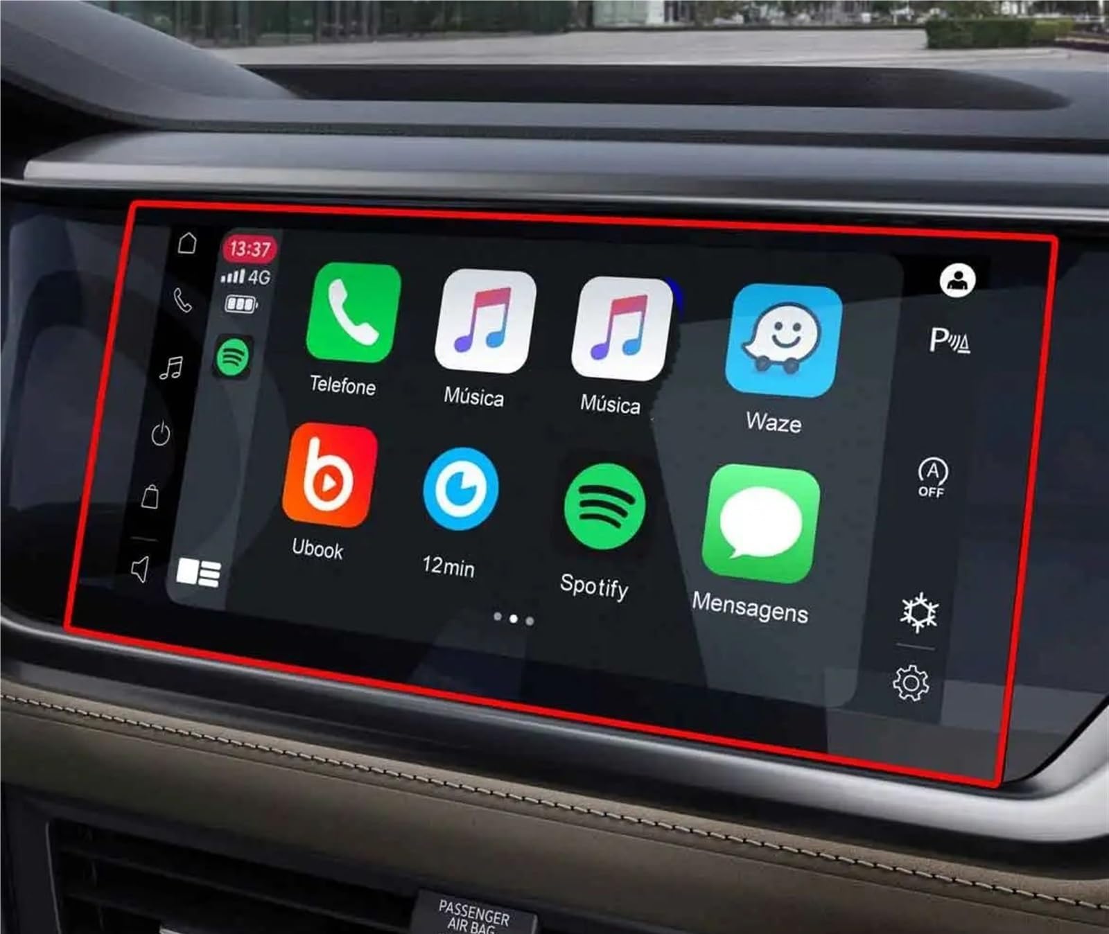 EQAUHYB Auto-Bildschirmfolie Kompatibel mit VW für Taos für T-Cross 2021 2022 Auto-GPS-Navigations-Armaturenbrett Displayschutzfolie aus gehärtetem Glas(GPS 9.2 inch) von EQAUHYB