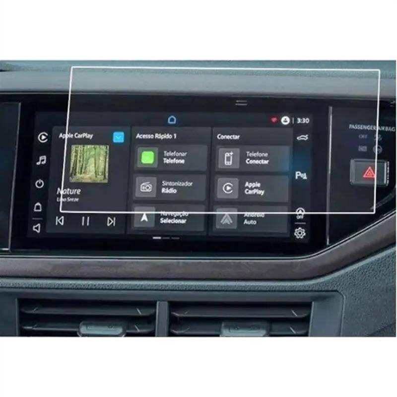 EQAUHYB Auto-Bildschirmfolie Kompatibel mit VW für Virtus 2023 2024 10,1 Zoll Auto-GPS-Navigations-Armaturenbrett-LCD-Bildschirm Displayschutzfolie aus gehärtetem Glas(GPS) von EQAUHYB