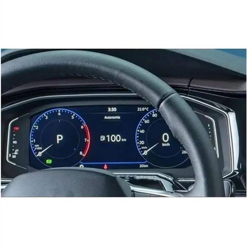 EQAUHYB Auto-Bildschirmfolie Kompatibel mit VW für Virtus 2023 2024 10,1 Zoll Auto-GPS-Navigations-Armaturenbrett-LCD-Bildschirm Displayschutzfolie aus gehärtetem Glas(Instrument) von EQAUHYB
