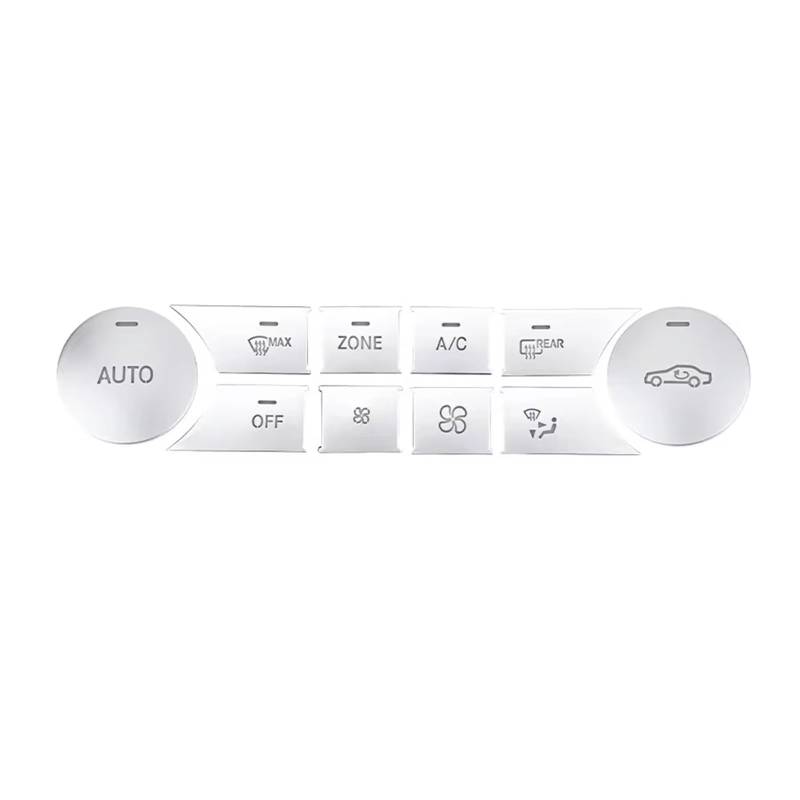 EQAUHYB Auto Knopf Aufkleber Kompatibel Mit Benz Für C W204 2011 2012 2013 2014 Auto-Mittelkonsole Klimaanlage AC-Schalter Knopfabdeckung Zieraufkleber von EQAUHYB