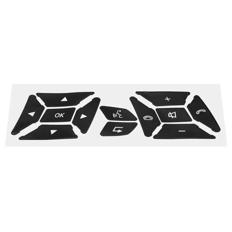 EQAUHYB Auto Knopf Aufkleber Kompatibel Mit Benz Für C W204 S204 C204 Facelift Auto Lenkrad Knopf Reparatur Aufkleber Aufkleber von EQAUHYB