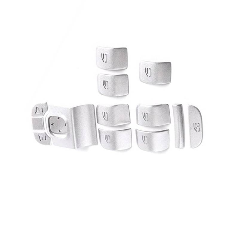 EQAUHYB Auto Knopf Aufkleber Kompatibel Mit Benz Für G W463 2019 2020 2021 2022 2023, Aluminiumlegierung, Autofensterglas-Lift-Tastenabdeckung, Zieraufkleber von EQAUHYB