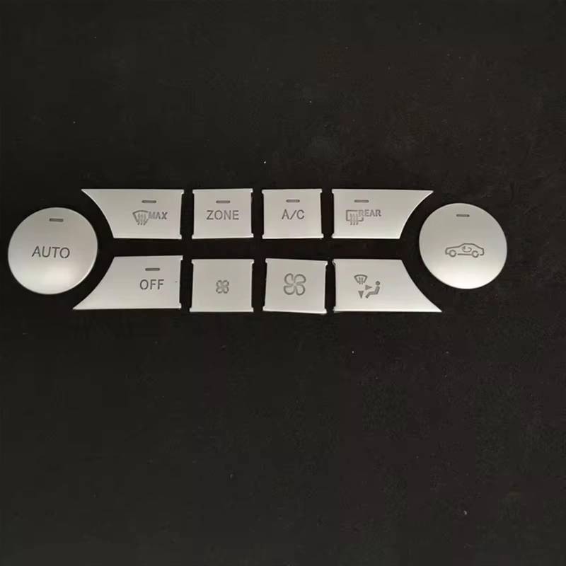 EQAUHYB Auto Knopf Aufkleber Kompatibel Mit Benz Für GLE 2015 2016 2017–2019 Für ML 2012 2013 2014 2015 2016 Auto-Mittelkonsolentasten Paillettenabdeckung Zieraufkleber(Style B) von EQAUHYB