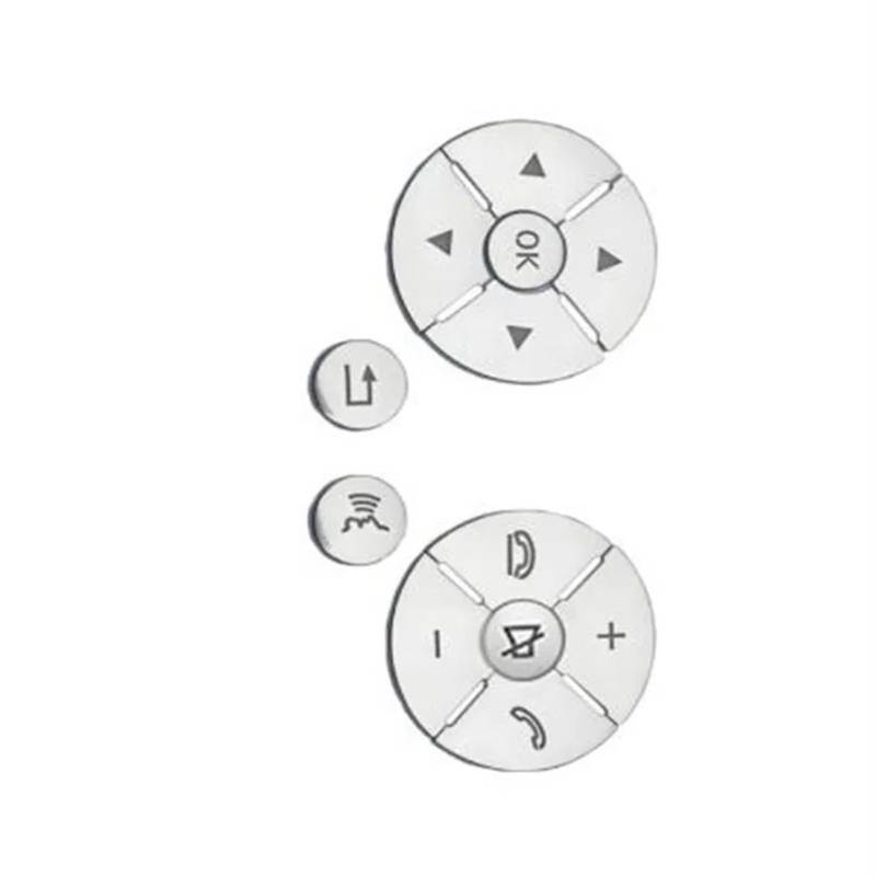 EQAUHYB Auto Knopf Aufkleber Kompatibel Mit Benz Für S W221 2008 2009 2010 2011 2012 Chrom Auto Lenkrad Knopf Schalter Zierabdeckung Aufkleber(Silver) von EQAUHYB