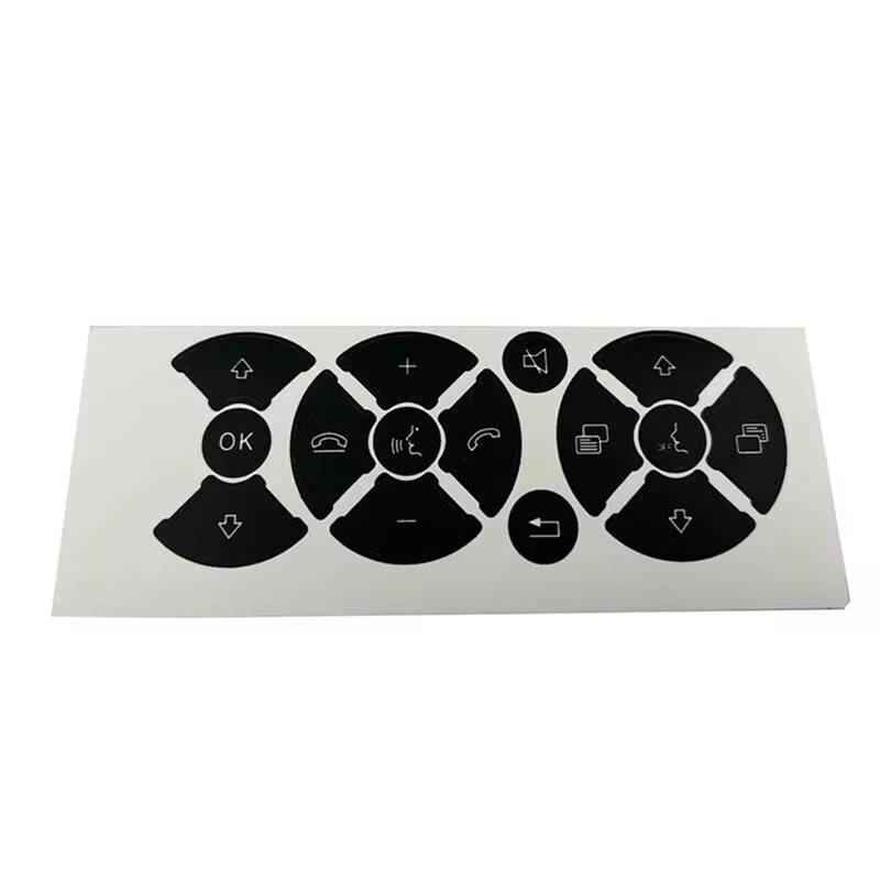 EQAUHYB Auto Knopf Aufkleber Kompatibel Mit Benz Für W204 C E G 2007–2012 2013 2014 Lenkrad Abgenutzter Knopf Reparatur Aufkleber Aufkleber Mattschwarz von EQAUHYB