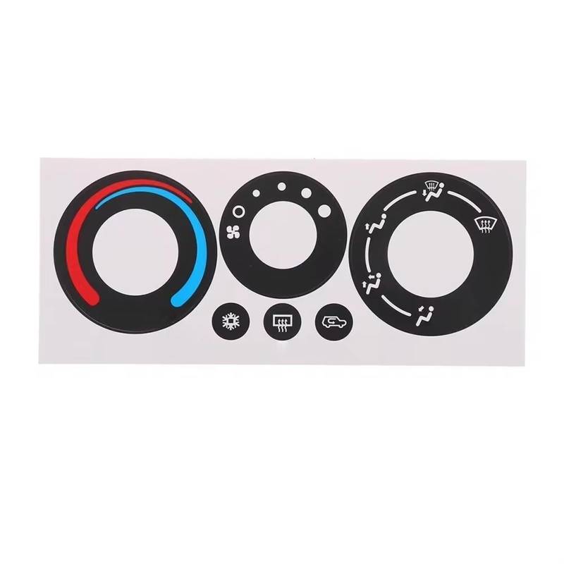 EQAUHYB Auto Knopf Aufkleber Kompatibel Mit Chevrolet Für Torrent 2005-2006 Auto A/C-Taste Reparatur Aufkleber Tasten Klimatisierungssteuerung Aufkleber von EQAUHYB
