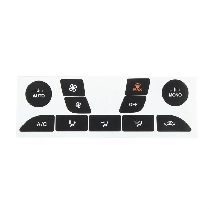 EQAUHYB Auto Knopf Aufkleber Kompatibel Mit Ford Für Focus 1999–2002 2003 2004 2005 Auto-Klimaanlagen-Steuerschalterknopf Reparaturaufkleber Ersatzzubehör von EQAUHYB