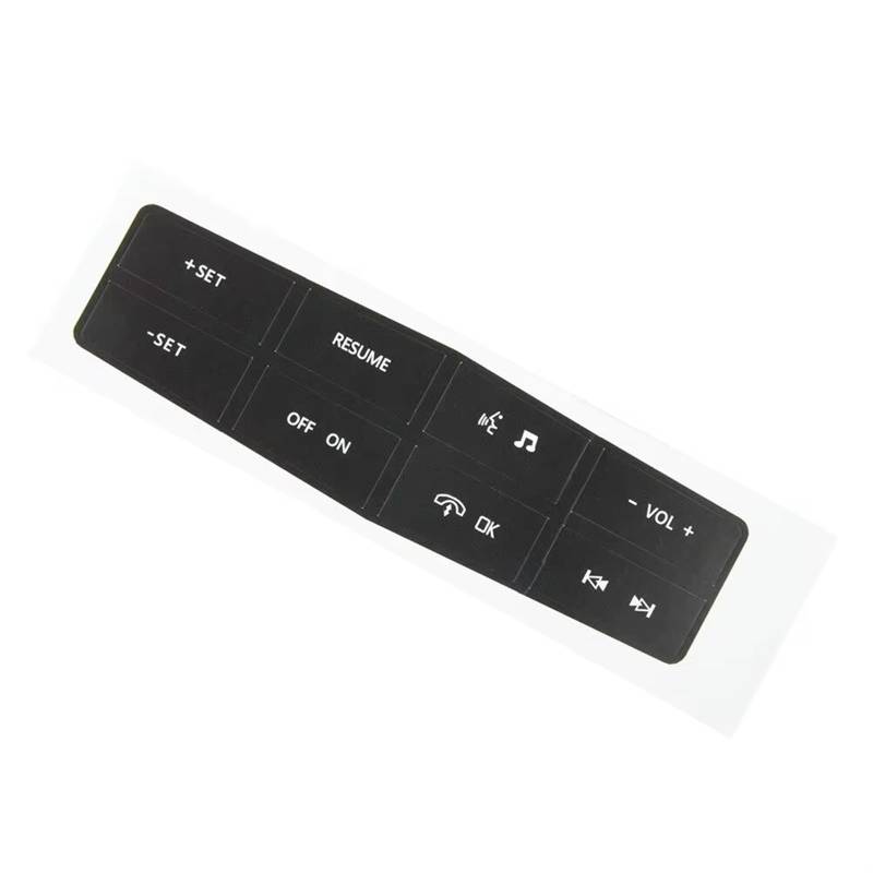 EQAUHYB Auto Knopf Aufkleber Kompatibel Mit Ford Für Mustang 2010 2011 2012 Lenkrad-Bedientaste, Abgenutztes Peeling-Reparaturset, Abziehbilder, Aufkleber, Autozubehör von EQAUHYB
