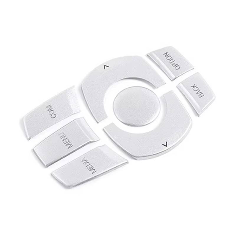 EQAUHYB Auto Knopf Aufkleber Kompatibel Mit Für 1er-Serie Für 2er-Serie 2018 2019 2020 Aluminiumlegierung Auto Multimedia Button Cover Aufkleber von EQAUHYB
