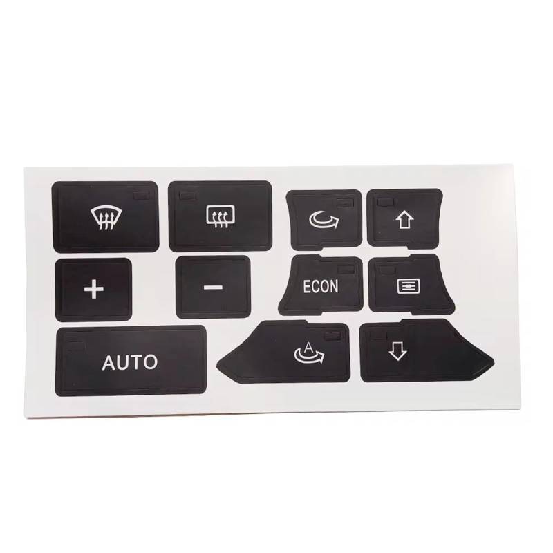 EQAUHYB Auto Knopf Aufkleber Kompatibel Mit Für A3 8P 2003 2004 2005-2008 Auto-Klimaanlage Klima AC Schalter Knopf Reparatursatz Aufkleber Aufkleber Fix Verblasst Hässlich von EQAUHYB