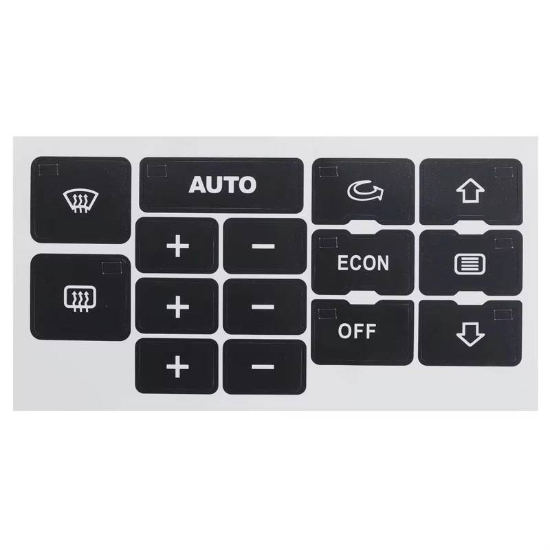 EQAUHYB Auto Knopf Aufkleber Kompatibel Mit Für A6 C5 Auto Vorne Mittelkonsole Klimaanlage Schalter Aufkleber AC Klimatisierung Knopf Reparatur von EQAUHYB