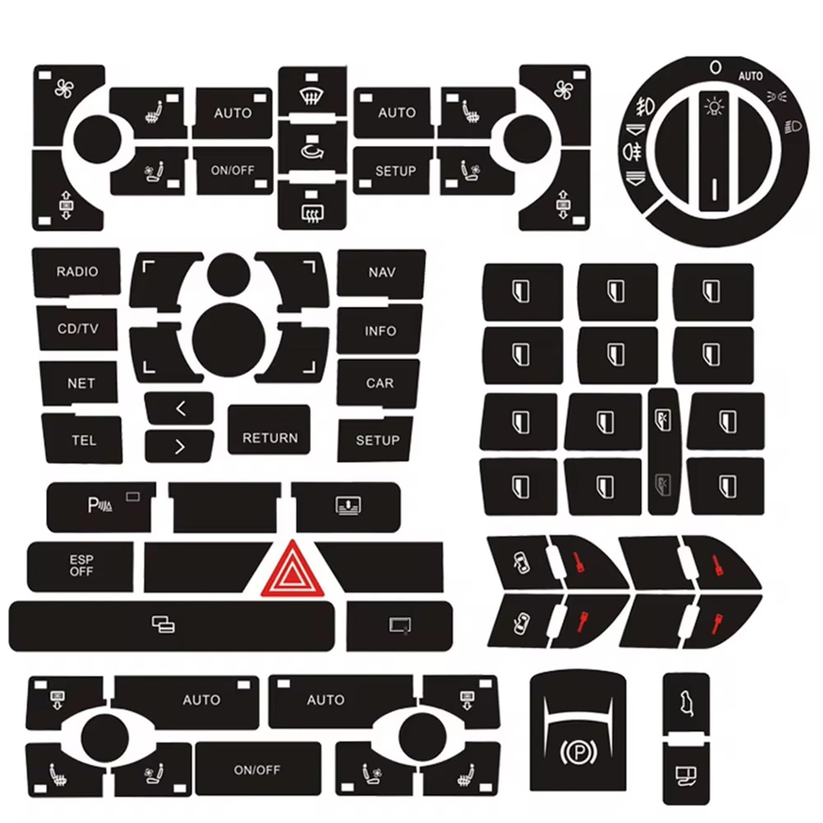 EQAUHYB Auto Knopf Aufkleber Kompatibel Mit Für A8 D3 2002 2003 2004 2005 2006 2007 2008 2009 Auto Klima-Bedienknopf Reparatur Aufkleber Aufkleber Abgenutzter Knopfschalter EQAUHYB Auto Knopf Aufkleber Kompatibel Mit Für A8 D3 2002 2003 2004 2005 2006 2007 2008 2009 Auto Klima-Bedienknopf Reparatur Aufkleber Aufkleber Abgenutzter Knopfschalter von EQAUHYB