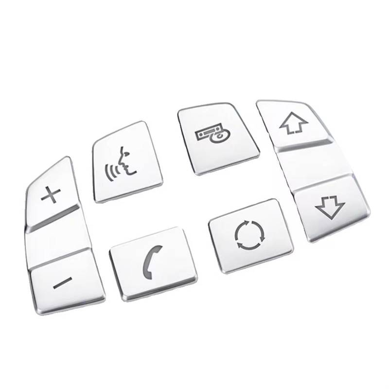 EQAUHYB Auto Knopf Aufkleber Kompatibel Mit Für X6 E70 E71 2008 2009 2010 2011 2012 2013 Auto-Styling Lenkradtastenabdeckungen Zieraufkleber LHD-Lenkrad von EQAUHYB