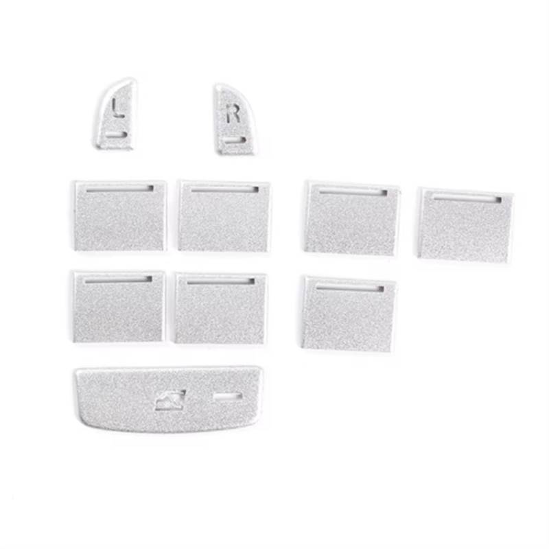 EQAUHYB Auto Knopf Aufkleber Kompatibel Mit Jaguar Für XF 2012 2013 2014 2015 Chrom-Autofensterheber-Knopf Glasschalterabdeckung Zieraufkleber Innenzubehör von EQAUHYB