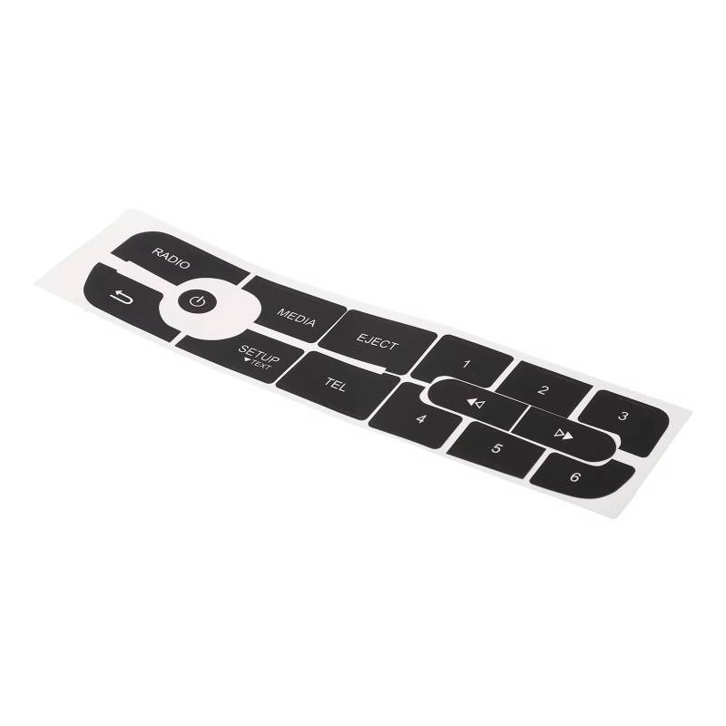 EQAUHYB Auto Knopf Aufkleber Kompatibel Mit Megane Für Master, Auto-CD Für Radio, Audio-Taste, Reparatur-Aufkleber, Aufkleber, Innenausstattung von EQAUHYB