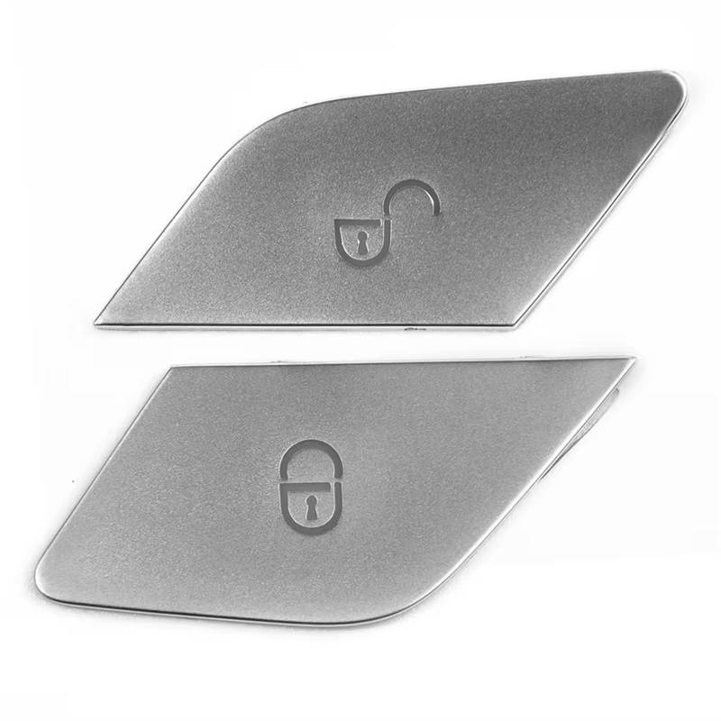 EQAUHYB Auto Knopf Aufkleber Kompatibel Mit Mercedes Für C W205 2005 2006 2007 2008 2009–2020 Autotürschlossschalter Knopfaufkleber Innenabdeckung Verkleidung Innenausstattung 2 Stück von EQAUHYB