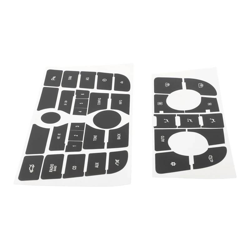 EQAUHYB Auto Knopf Aufkleber Kompatibel Mit OPEL Für Astra J Für Vauxhall Für Astra Knopfreparaturaufkleber Auto-Armaturenbrett-CD Für Radio-Audioknopfreparatur von EQAUHYB