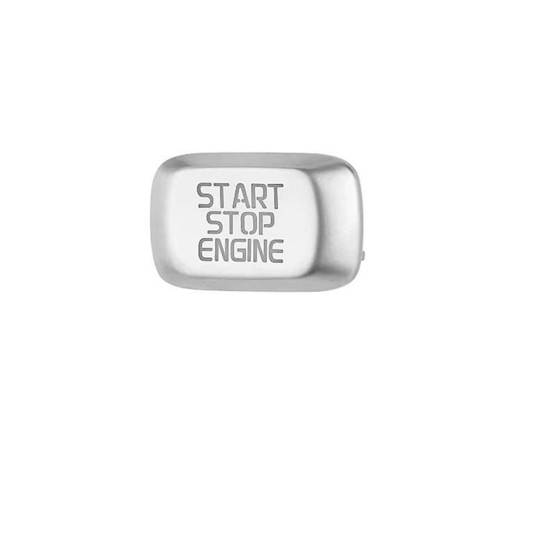 EQAUHYB Auto Knopf Aufkleber Kompatibel Mit Volvo Für S60 XC60 2011 2012 2013 2014 2015 2016 2017 Automotor-Start-Stopp-Schalterknopf Ersatzabdeckungsaufkleber(Silver) von EQAUHYB