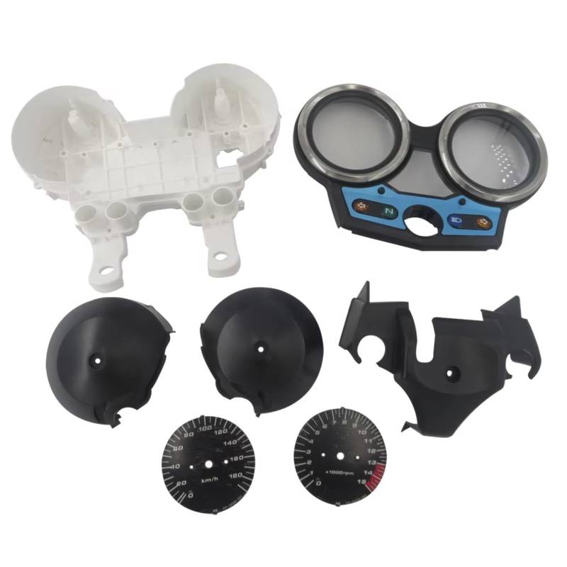 EQAUHYB Motorrad Tachometerrahmen Für CB400 Für VTEC 400 1999 2000 2001 Motorrad Instrument Tacho Abdeckung Messgeräte Platel Meter Kilometerzähler Tachometer Shell(B Combination) von EQAUHYB