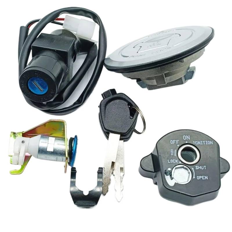 EQAUHYB Zündschalter Kompatibel Mit CBR150R 2014 2015 2016 Motorrad-Zündschalter, Tankdeckel-Schloss, Schalter, Schloss, Draht, Steckdose, Schlüssel, Zubehör, Abdeckung 35010-KTY-H50 von EQAUHYB
