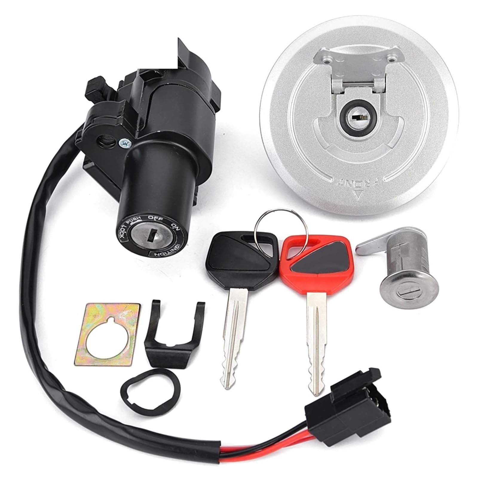 EQAUHYB Zündschalter Kompatibel Mit FMX 650 2005 2006, Motorrad-Zündung, Tankdeckel, Zündschloss-Sperrschlüssel-Kit, Schalter-Sperrbuchsenschlüssel, Motorrad-Zubehör EQAUHYB Zündschalter Kompatibel Mit FMX 650 2005 2006, Motorrad-Zündung, Tankdeckel, Zündschloss-Sperrschlüssel-Kit, Schalter-Sperrbuchsenschlüssel, Motorrad-Zubehör von EQAUHYB