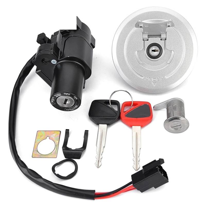 EQAUHYB Zündschalter Kompatibel Mit FMX 650 2005 2006, Motorrad-Zündung, Tankdeckel, Zündschloss-Sperrschlüssel-Kit, Schalter-Sperrbuchsenschlüssel, Motorrad-Zubehör von EQAUHYB