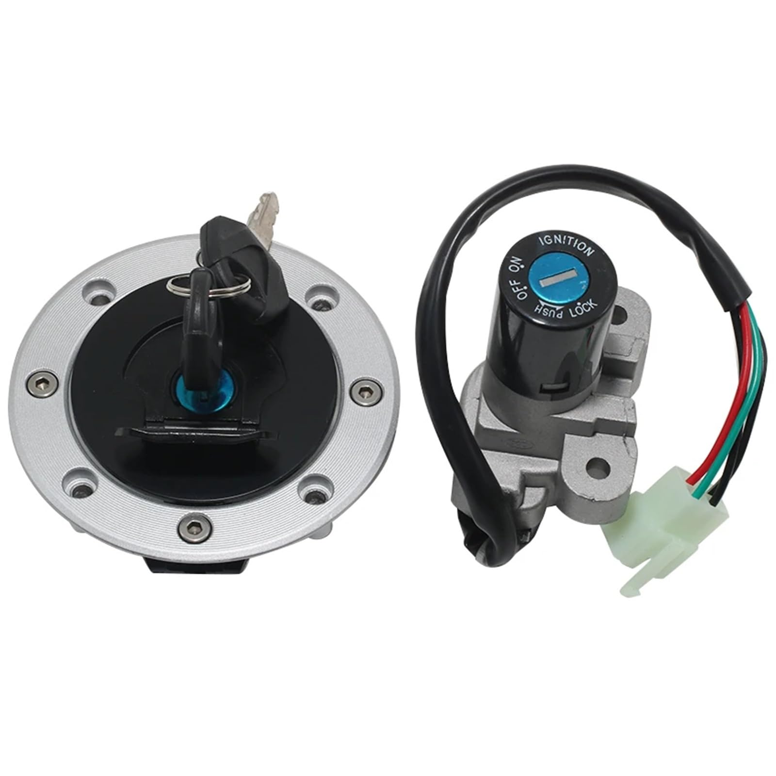 EQAUHYB Zündschalter Kompatibel Mit Suzuki Für GSX750 Für GSX600 1989 1990 1991 1992 1993 1994 1995 1996 1997 Motorrad-Zündschlüsselschalter Tankdeckel-Schloss-Kit EQAUHYB Zündschalter Kompatibel Mit Suzuki Für GSX750 Für GSX600 1989 1990 1991 1992 1993 1994 1995 1996 1997 Motorrad-Zündschlüsselschalter Tankdeckel-Schloss-Kit von EQAUHYB
