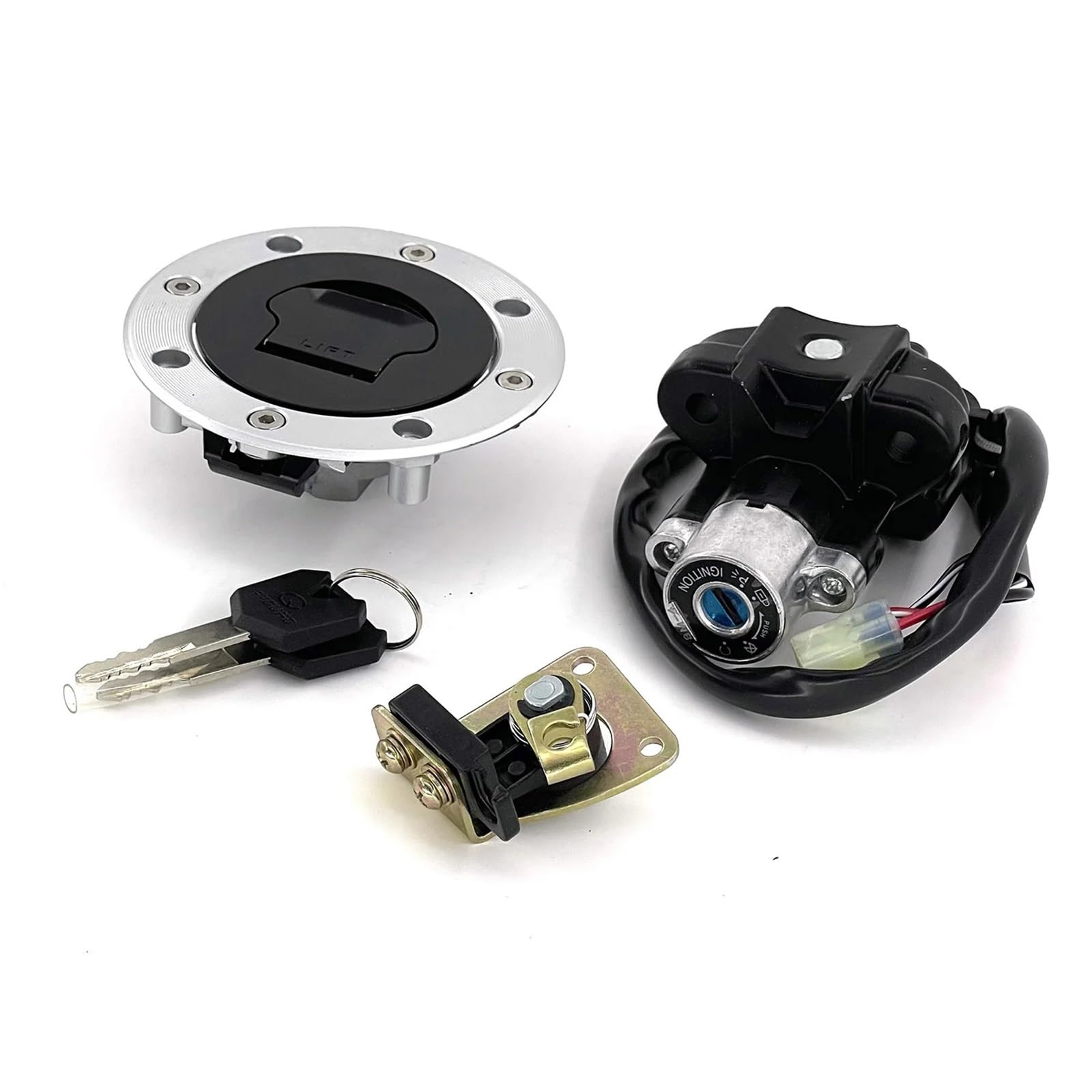 EQAUHYB Zündschalter Kompatibel Mit Suzuki Für GSXR600 1997 1998 2000, Motorrad-Zündschalter, Tankdeckel, Schlüsselabdeckung, Schloss, Schlüsselzubehör, Abdeckung, Schalter, Draht, Buchse EQAUHYB Zündschalter Kompatibel Mit Suzuki Für GSXR600 1997 1998 2000, Motorrad-Zündschalter, Tankdeckel, Schlüsselabdeckung, Schloss, Schlüsselzubehör, Abdeckung, Schalter, Draht, Buchse von EQAUHYB