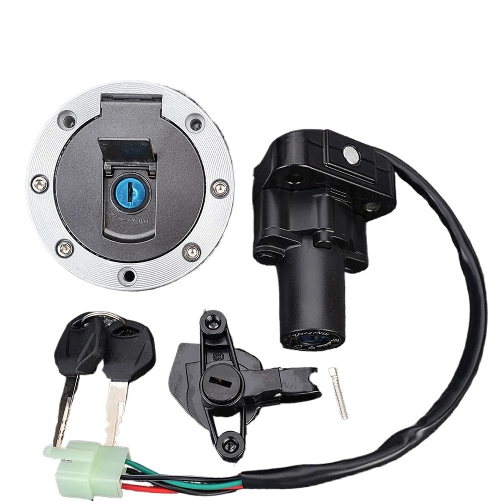 EQAUHYB Zündschalter Kompatibel Mit XJR400 1993 1994 1995 1996 1997 1998 1999 Motorrad-Zündgerät, Schalter, Sperrschlüssel, Motorrad-Schlossset-Abdeckungszubehör EQAUHYB Zündschalter Kompatibel Mit XJR400 1993 1994 1995 1996 1997 1998 1999 Motorrad-Zündgerät, Schalter, Sperrschlüssel, Motorrad-Schlossset-Abdeckungszubehör von EQAUHYB