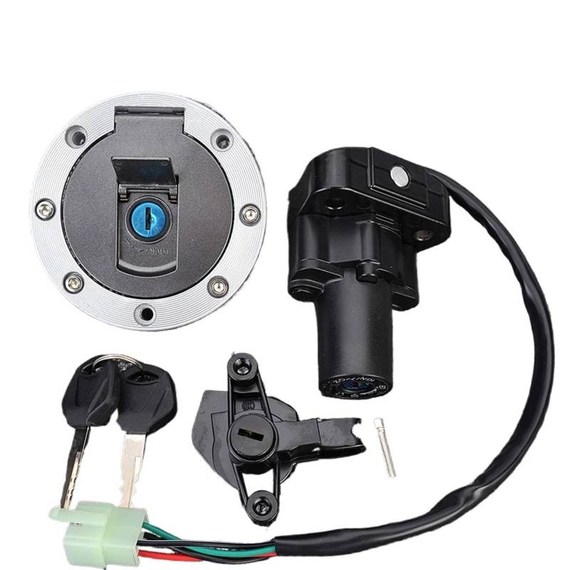 EQAUHYB Zündschalter Kompatibel Mit XJR400 1993 1994 1995 1996 1997 1998 1999 Motorrad-Zündgerät, Schalter, Sperrschlüssel, Motorrad-Schlossset-Abdeckungszubehör von EQAUHYB