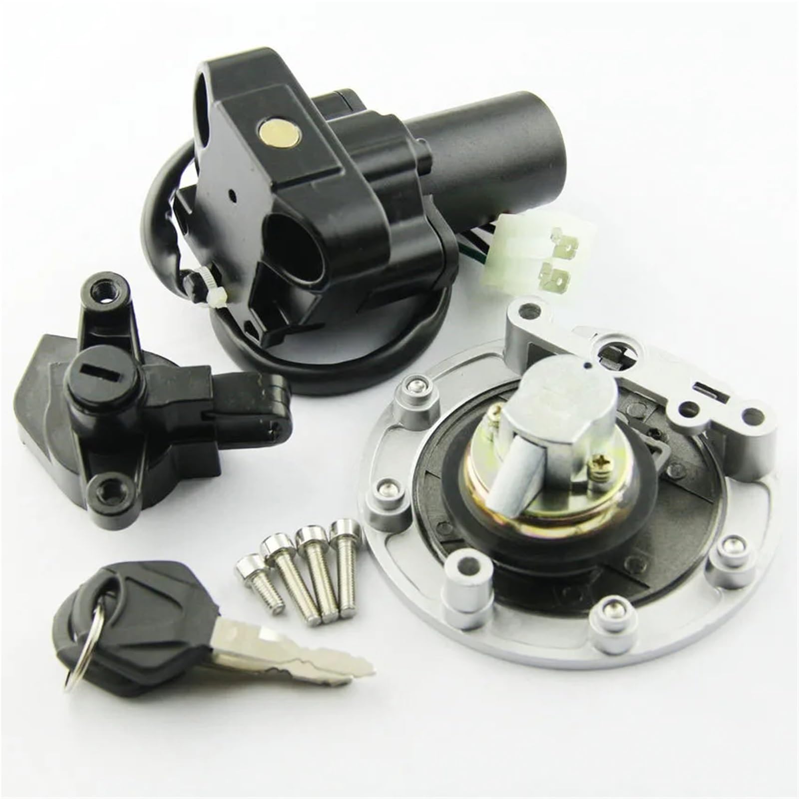 EQAUHYB Zündschalter Kompatibel Mit XJR400 1993 1994 1995 1996 1997 1998 1999 Motorrad-Zündschlüsselschalter Tankdeckel-Schlüsselschloss-Kit Schlüsselabdeckungs-Zubehörschalter EQAUHYB Zündschalter Kompatibel Mit XJR400 1993 1994 1995 1996 1997 1998 1999 Motorrad-Zündschlüsselschalter Tankdeckel-Schlüsselschloss-Kit Schlüsselabdeckungs-Zubehörschalter von EQAUHYB
