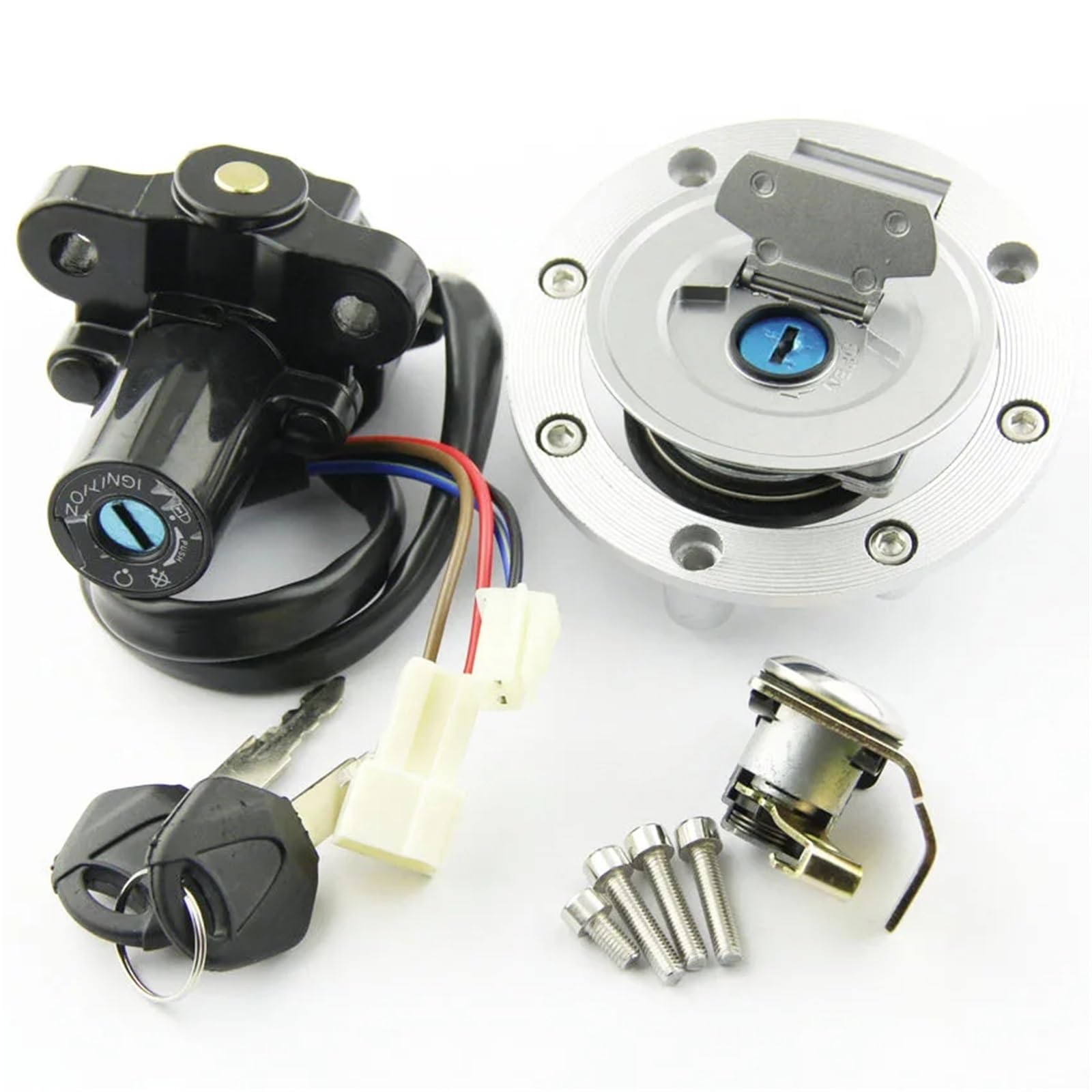 EQAUHYB Zündschalter Kompatibel Mit YZF Für R6 2006 2007 2008 2009 2010 2011 2012 2013 2014 2015 2016 Motorrad-Zündschalter-Set, Montage, Tankdeckel-Abdeckung EQAUHYB Zündschalter Kompatibel Mit YZF Für R6 2006 2007 2008 2009 2010 2011 2012 2013 2014 2015 2016 Motorrad-Zündschalter-Set, Montage, Tankdeckel-Abdeckung von EQAUHYB