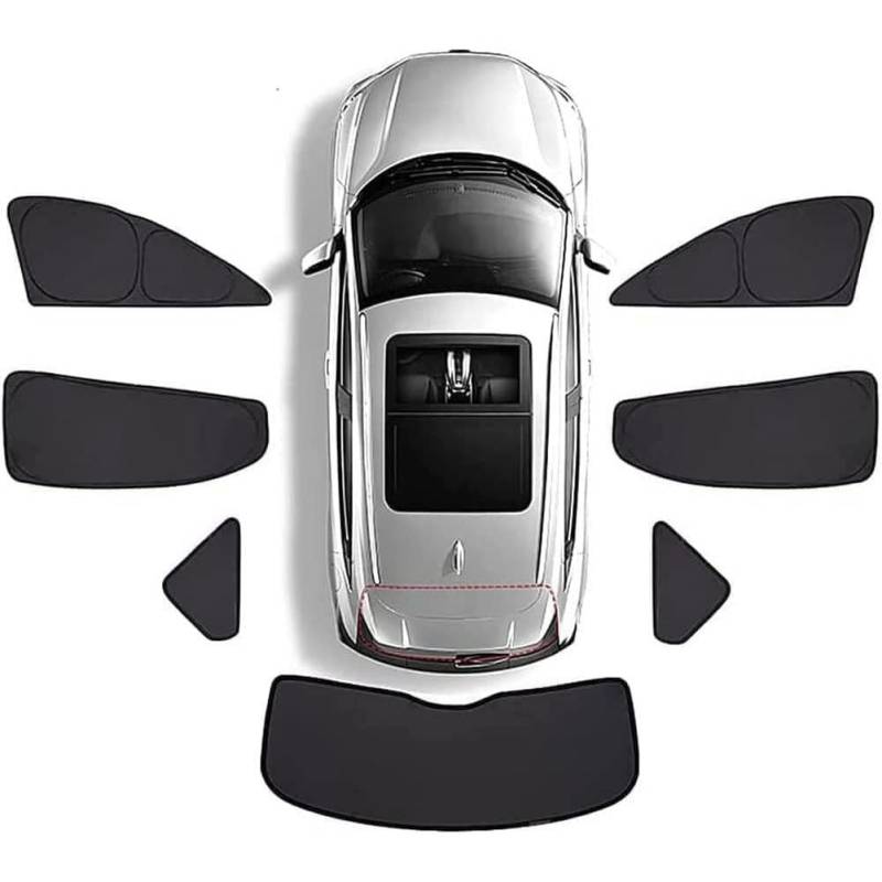 Auto Windschutzscheiben Sonnenschutz FüR JL jlu 2/4 Porte 4XE 2024, Auto-Visier Windschutzscheibe Sonnenblende Anti-Uv ZubehöR Schutz PrivatsphäRe,7pcs von EQHCVCES