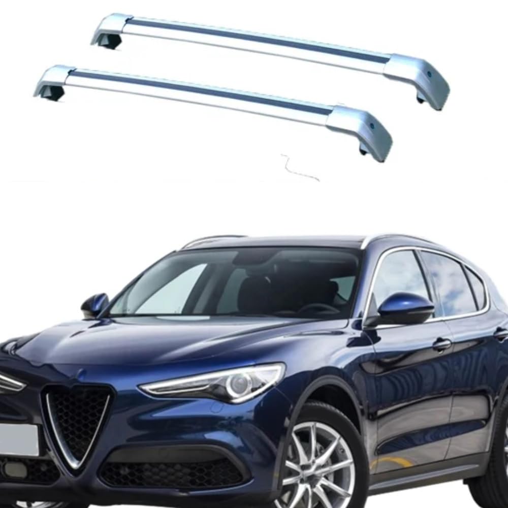 2PCS Auto Aluminium Relingträger Dachträger, für ALFA Romeo Stelvio 2017-2021 Gepäckträger Dachboxen Fahrradträger Dachgepäckträger Car Zubehör,C 2PCS Auto Aluminium Relingträger Dachträger, für ALFA Romeo Stelvio 2017-2021 Gepäckträger Dachboxen Fahrradträger Dachgepäckträger Car Zubehör,C von EQLIFD
