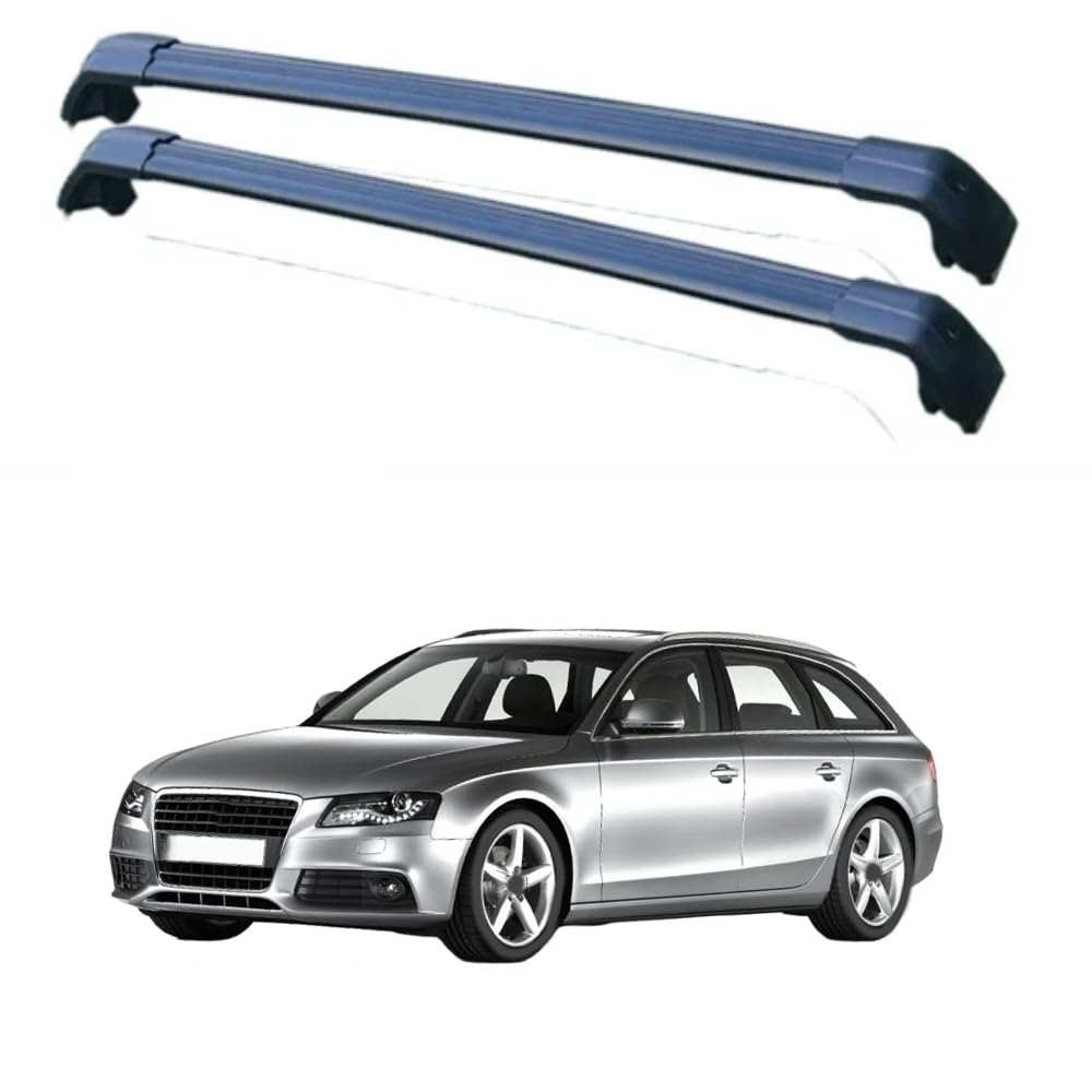 2PCS Auto Aluminium Relingträger Dachträger, für Audi A4 Avant (8W5 B9) 2007-2015 Gepäckträger Dachboxen Fahrradträger Dachgepäckträger Car Zubehör,B von EQLIFD