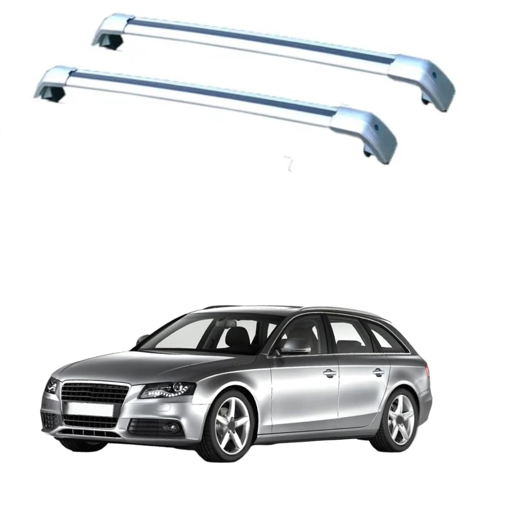2PCS Auto Aluminium Relingträger Dachträger, für Audi A4 Avant (8W5 B9) 2007-2015 Gepäckträger Dachboxen Fahrradträger Dachgepäckträger Car Zubehör,C von EQLIFD