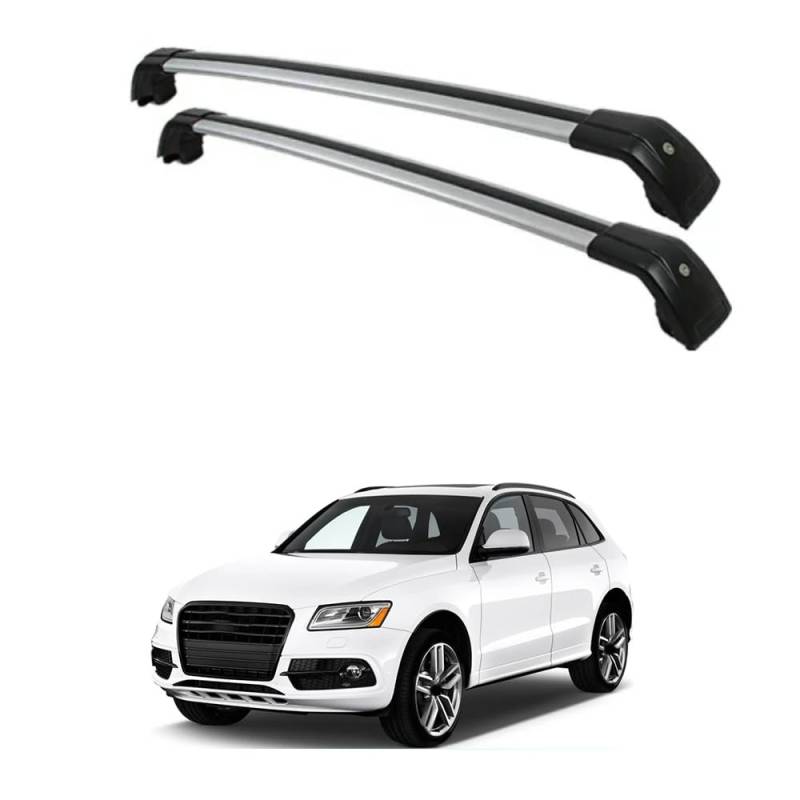 2PCS Auto Aluminium Relingträger Dachträger, für Audi SQ5 8R FY SUV 2008-2023 Gepäckträger Dachboxen Fahrradträger Dachgepäckträger Car Zubehör,A von EQLIFD