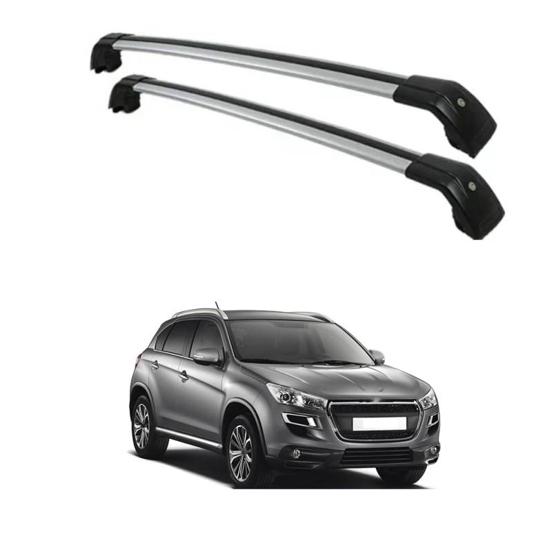 2PCS Auto Aluminium Relingträger Dachträger, für Peugeot 4008 2016-2023 Gepäckträger Dachboxen Fahrradträger Dachgepäckträger Car Zubehör,A von EQLIFD