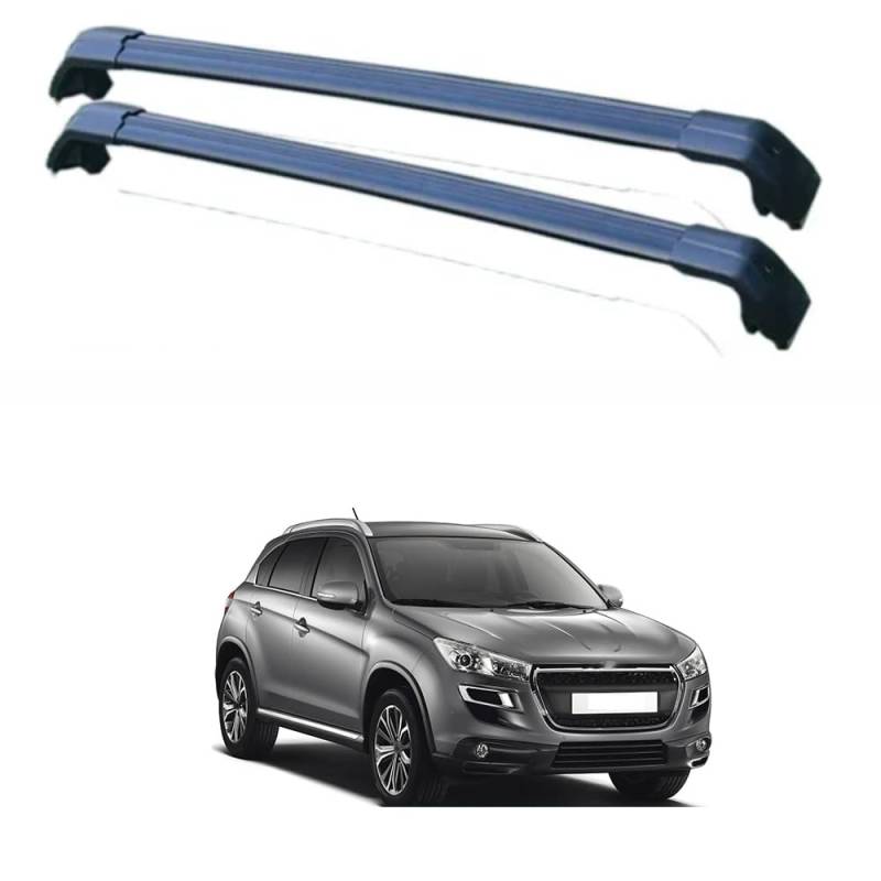 2PCS Auto Aluminium Relingträger Dachträger, für Peugeot 4008 2016-2023 Gepäckträger Dachboxen Fahrradträger Dachgepäckträger Car Zubehör,B von EQLIFD