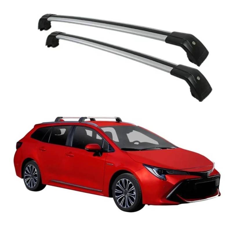 2PCS Auto Aluminium Relingträger Dachträger, für Toy-OTA Corolla 2019-2025 Gepäckträger Dachboxen Fahrradträger Dachgepäckträger Car Zubehör,A von EQLIFD