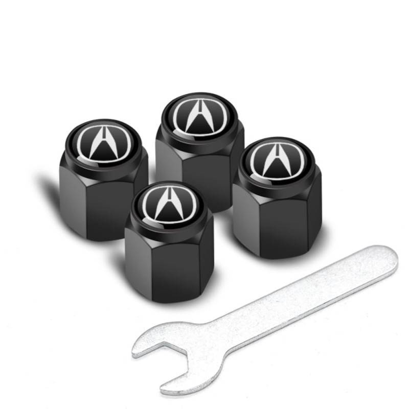 4Pcs Auto Legierung Reifenventil Ventilkappen, für Acura CDX ILX TLX MDX RDX ZDX RLX TLRL Luftabdeckungen Staubkappen Rostschutz stabilen Car Reifen Zubehör,B von EQLIFD