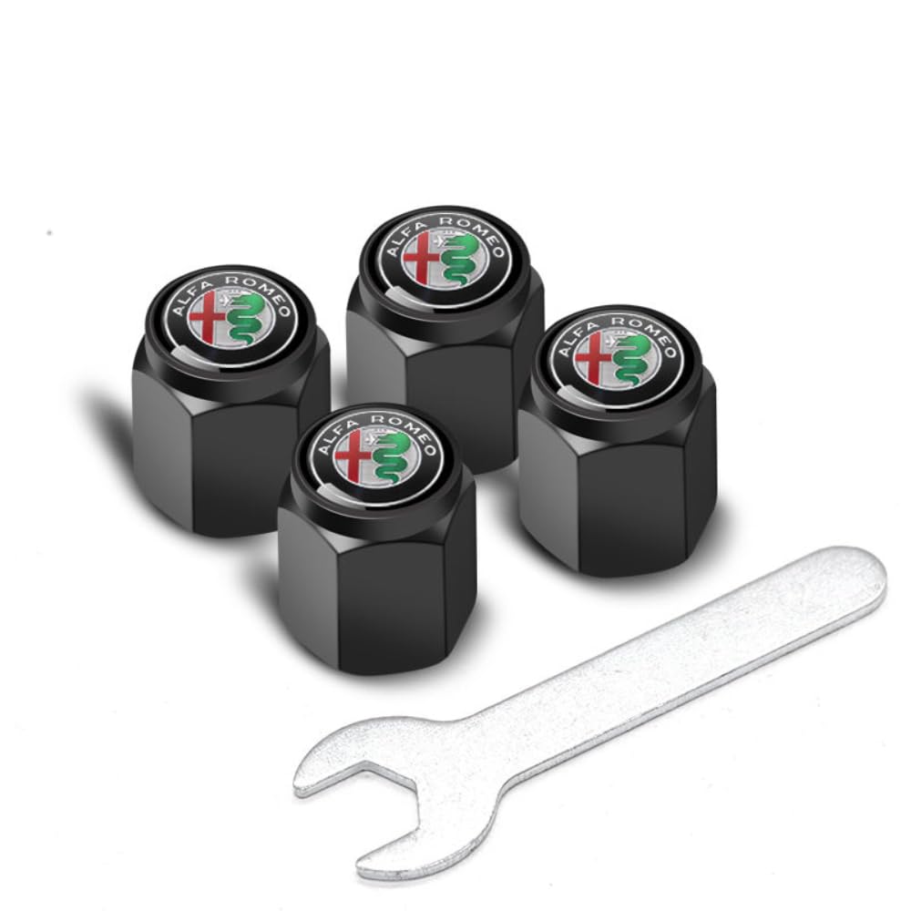 4Pcs Auto Legierung Reifenventil Ventilkappen, für Alfa Romeo Alfa Alfetta Spider Brera Matta Mito Stelvio Giulia Sportiva Luftabdeckungen Staubkappen Rostschutz stabilen Car Reifen Zubehör 4Pcs Auto Legierung Reifenventil Ventilkappen, für Alfa Romeo Alfa Alfetta Spider Brera Matta Mito Stelvio Giulia Sportiva Luftabdeckungen Staubkappen Rostschutz stabilen Car Reifen Zubehör von EQLIFD