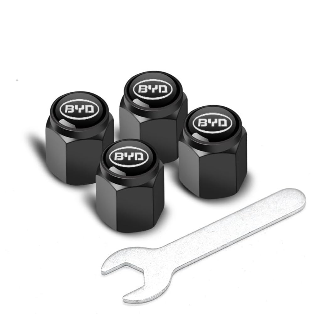 4Pcs Auto Legierung Reifenventil Ventilkappen, für BYD ATTO ATTO 2 ATTO 3 Luftabdeckungen Staubkappen Rostschutz stabilen Car Reifen Zubehör,B 4Pcs Auto Legierung Reifenventil Ventilkappen, für BYD ATTO ATTO 2 ATTO 3 Luftabdeckungen Staubkappen Rostschutz stabilen Car Reifen Zubehör,B von EQLIFD