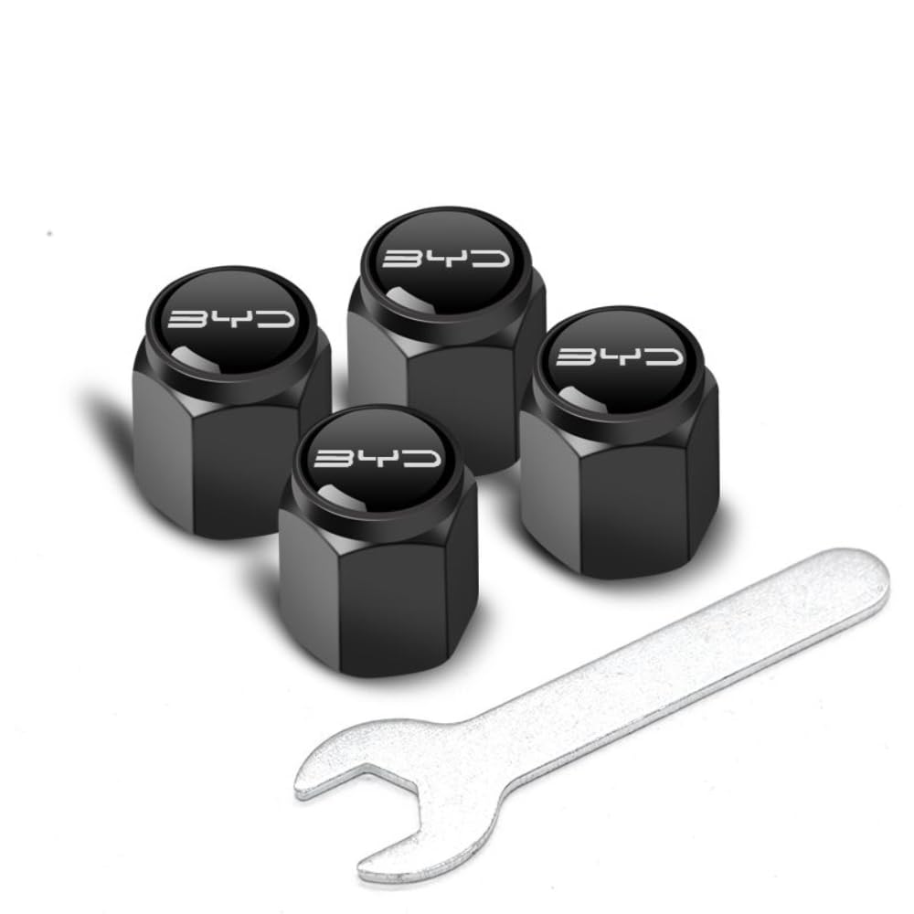 4Pcs Auto Legierung Reifenventil Ventilkappen, für BYD ATTO ATTO 2 ATTO 3 Luftabdeckungen Staubkappen Rostschutz stabilen Car Reifen Zubehör,B 4Pcs Auto Legierung Reifenventil Ventilkappen, für BYD ATTO ATTO 2 ATTO 3 Luftabdeckungen Staubkappen Rostschutz stabilen Car Reifen Zubehör,B von EQLIFD