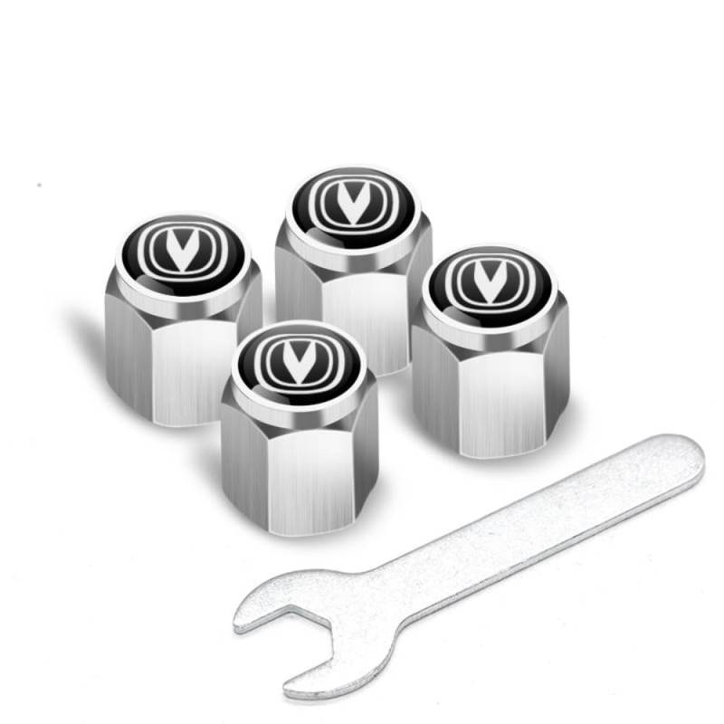 4Pcs Auto Legierung Reifenventil Ventilkappen, für Changan CS35 Plus CS55 Plus CS75 Plus Eado Uni-T X5 X7 Luftabdeckungen Staubkappen Rostschutz stabilen Car Reifen Zubehör,A von EQLIFD