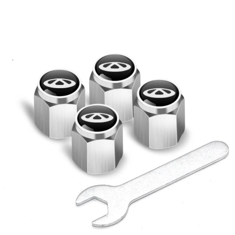 4Pcs Auto Legierung Reifenventil Ventilkappen, für Chery Tiggo 8 Arrizo 5 pro gx 5X eQ7 Chery tiggo 7 Pro 2020 Luftabdeckungen Staubkappen Rostschutz stabilen Car Reifen Zubehör,A von EQLIFD