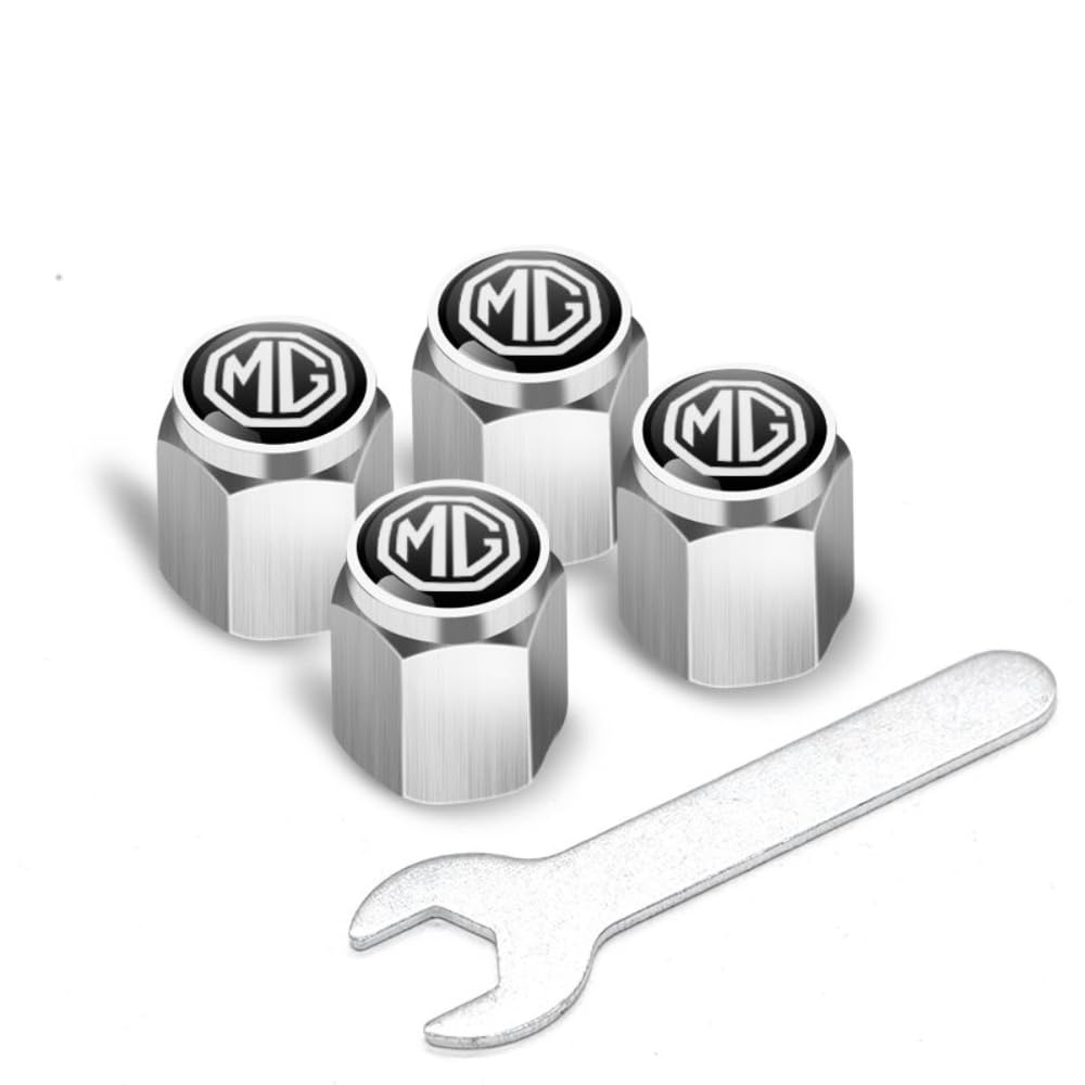 4Pcs Auto Legierung Reifenventil Ventilkappen, für MG 3 5 6 7 GS HS ZS MG3 MG5 Luftabdeckungen Staubkappen Rostschutz stabilen Car Reifen Zubehör,A 4Pcs Auto Legierung Reifenventil Ventilkappen, für MG 3 5 6 7 GS HS ZS MG3 MG5 Luftabdeckungen Staubkappen Rostschutz stabilen Car Reifen Zubehör,A von EQLIFD
