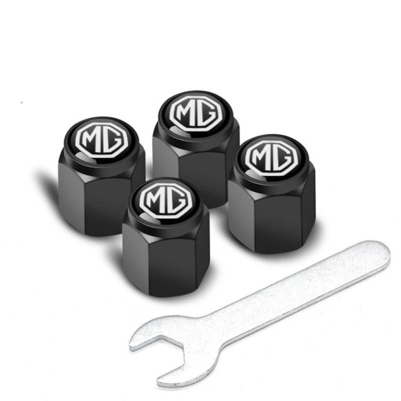 4Pcs Auto Legierung Reifenventil Ventilkappen, für MG 3 5 6 7 GS HS ZS MG3 MG5 Luftabdeckungen Staubkappen Rostschutz stabilen Car Reifen Zubehör,B von EQLIFD